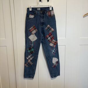 Vintage 90's Moda International Patchwork Jeans Size 6 Made In Hong Kong